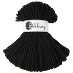 Bobbiny braided cotton cord, 5mm and 100m, in black