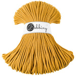 Mustard yellow braided cotton cord with Bobbiny logo band
