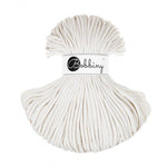 Bobbiny braided cotton cord, 5mm and 100m, in off white