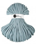 Bobbiny jumbo braided cotton cord, 9mm and 100m, in misty grey