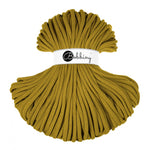 Bobbiny jumbo braided cotton cord, 9mm and 100m, in spicy yellow