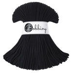 Bobbiny junior braided cotton cord, 3mm and 100m, in black