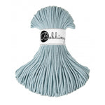 Bobbiny junior braided cotton cord, 3mm and 100m, in misty grey