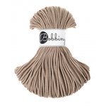 Bobbiny junior braided cotton cord, 3mm and 100m, in sand