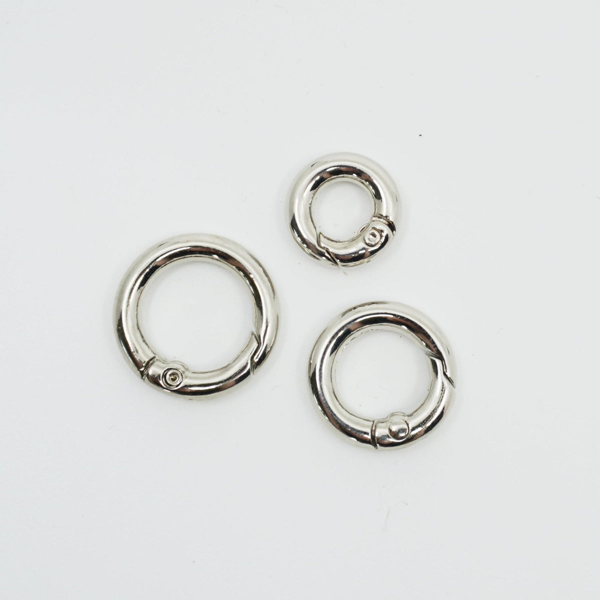 Carabiner rings - silver