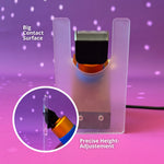 Clear acrylic guide ensuring precise height adjustment for even rug surfaces