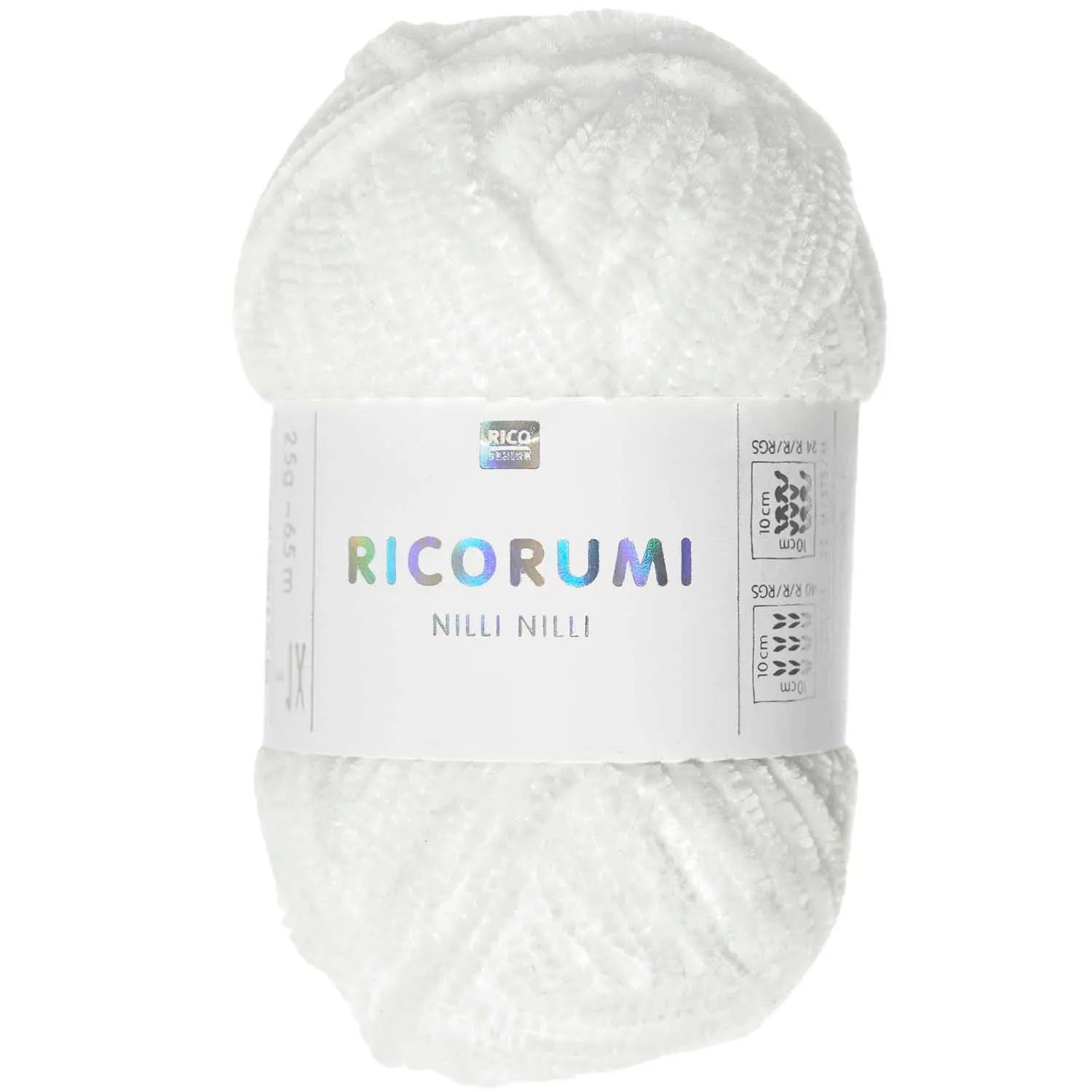 Ricorumi Chenille-Garn in weiss, 25g-Knäuel von Rico Design