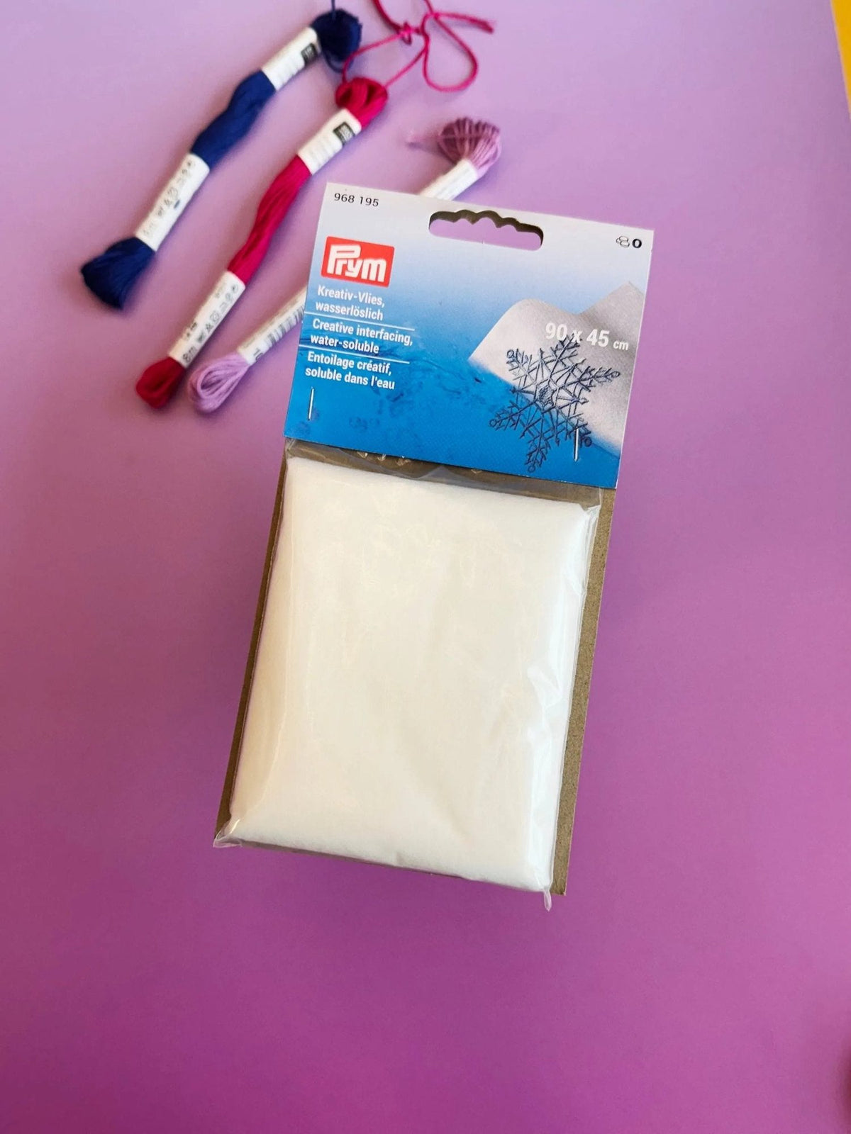 Water-soluble embroidery interfacing by Prym
