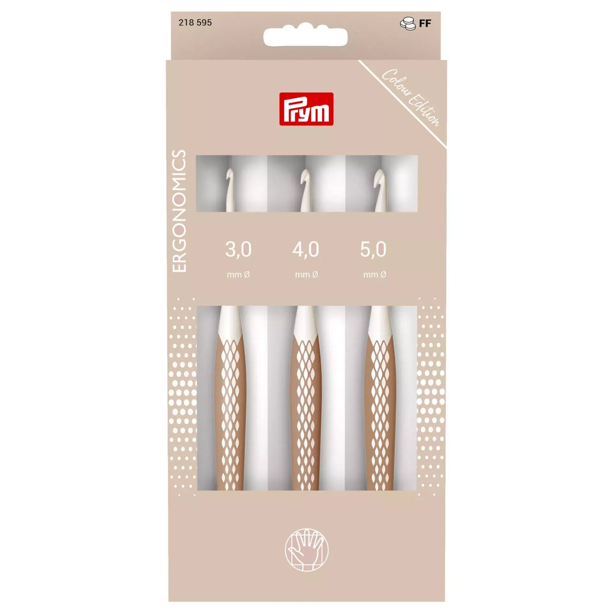 Crochet Hook Set - ergonomics - 3mm, 4mm, 5mm - Prym