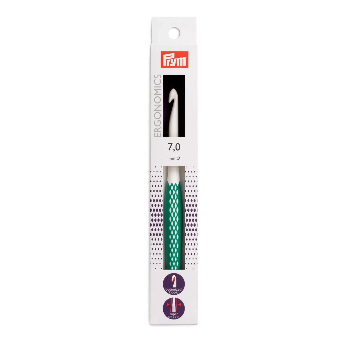 Crochet Hook Wool - ergonomics - 7mm - 17cm - Prym