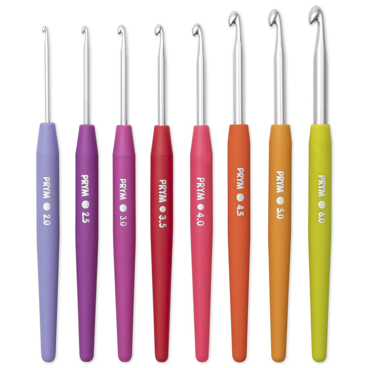 Soft-grip crochet hook set, 8 sizes by Prym
