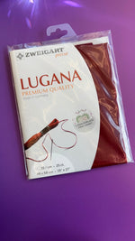 Embroidery Fabric - Lugana - dark red (3835/906) - Zweigart