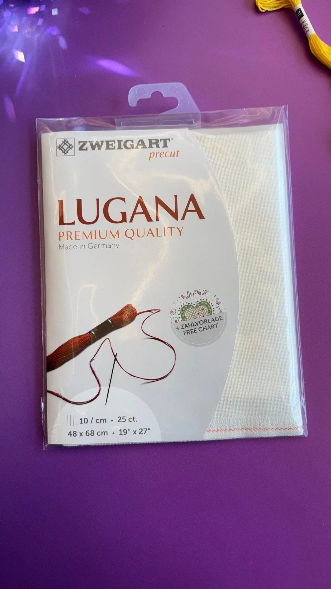 Embroidery Fabric - Lugana -white (3835/101) - Zweigart
