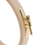 Beech wood embroidery hoops shown in different sizes