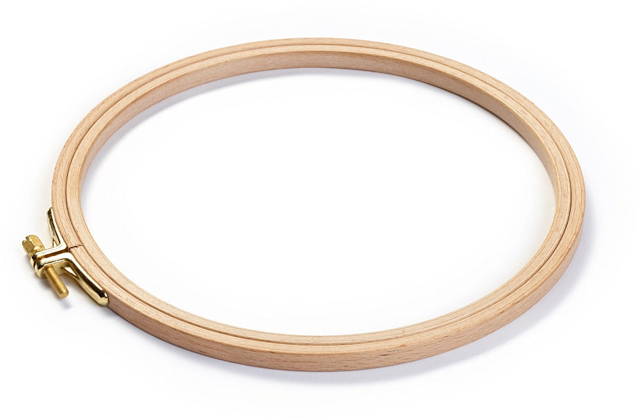 Beechwood embroidery hoop by Nurge, front view