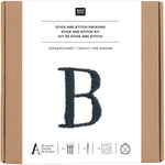 Traced embroidery kit 'Letters with Serifes' by Rico Design