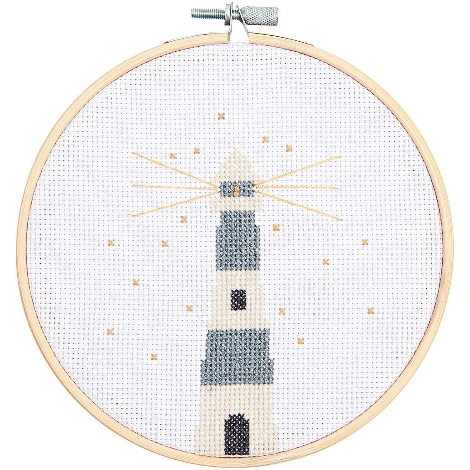 Kreuzstich-Stickset 'lighthouse', 15cm von Rico Design
