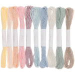 Embroidery thread set in pastel, 10 skeins by Rico Design