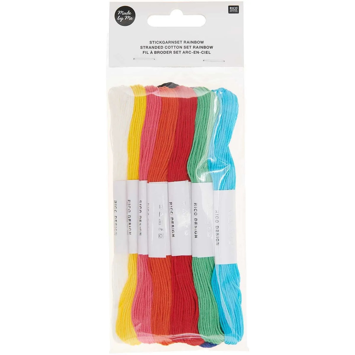 Embroidery thread set in rainbow, 10 skeins by Rico Design
