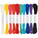 Embroidery thread set in rainbow, 10 skeins by Rico Design