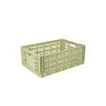 Aykasa Maxi foldable crate in Lime Cream