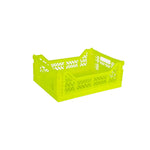 Aykasa Midi foldable crate in Neon Yellow