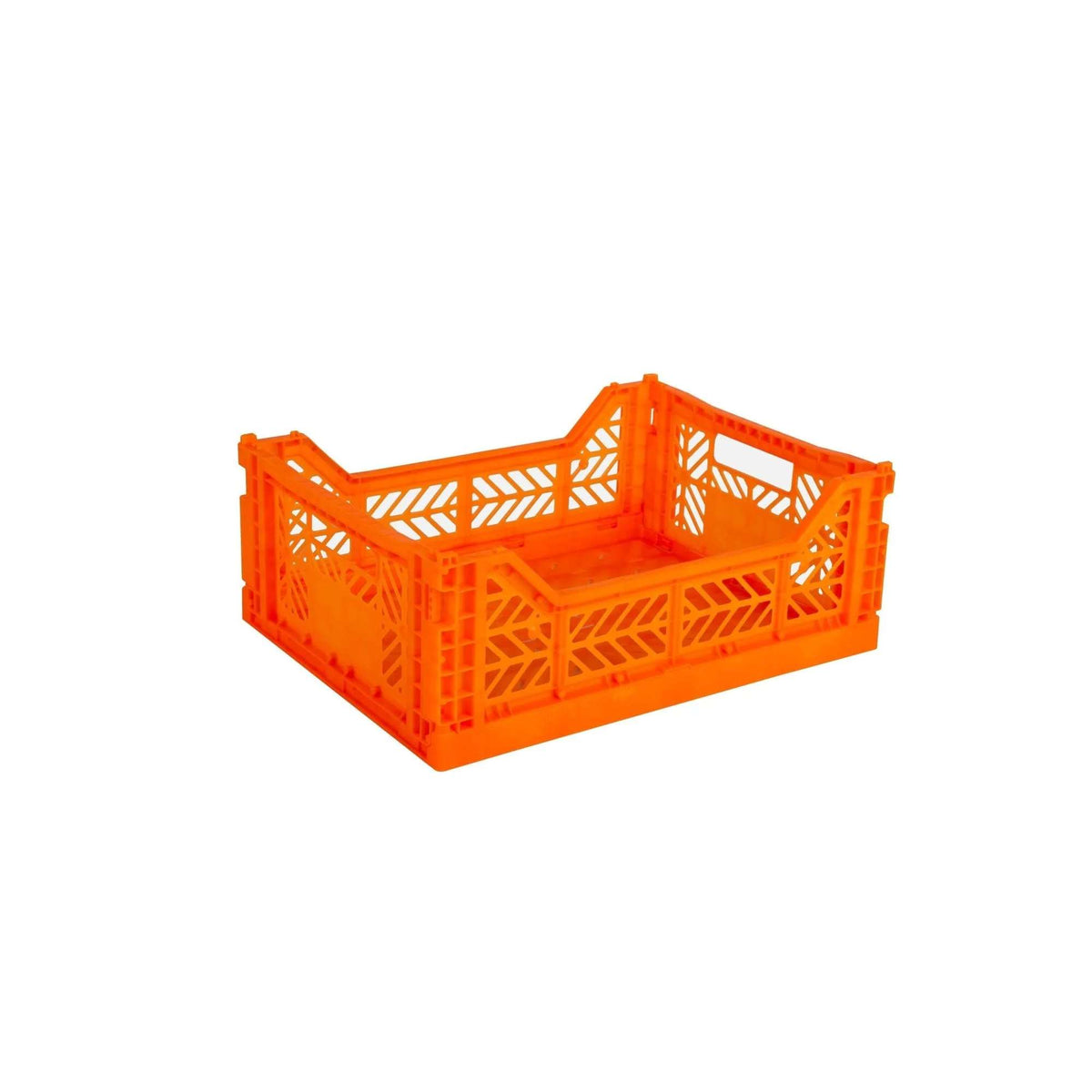 Aykasa Midi foldable crate in Neon Orange