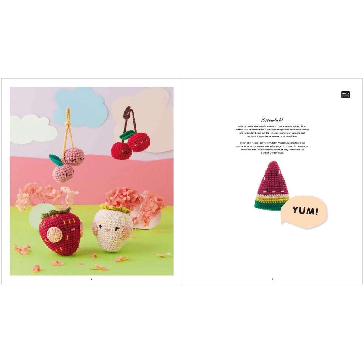 Ricorumi crochet book 'Kawaii' in German by Rico Design
