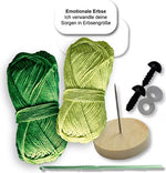 Emotional Support Veggies pea crochet kit contents