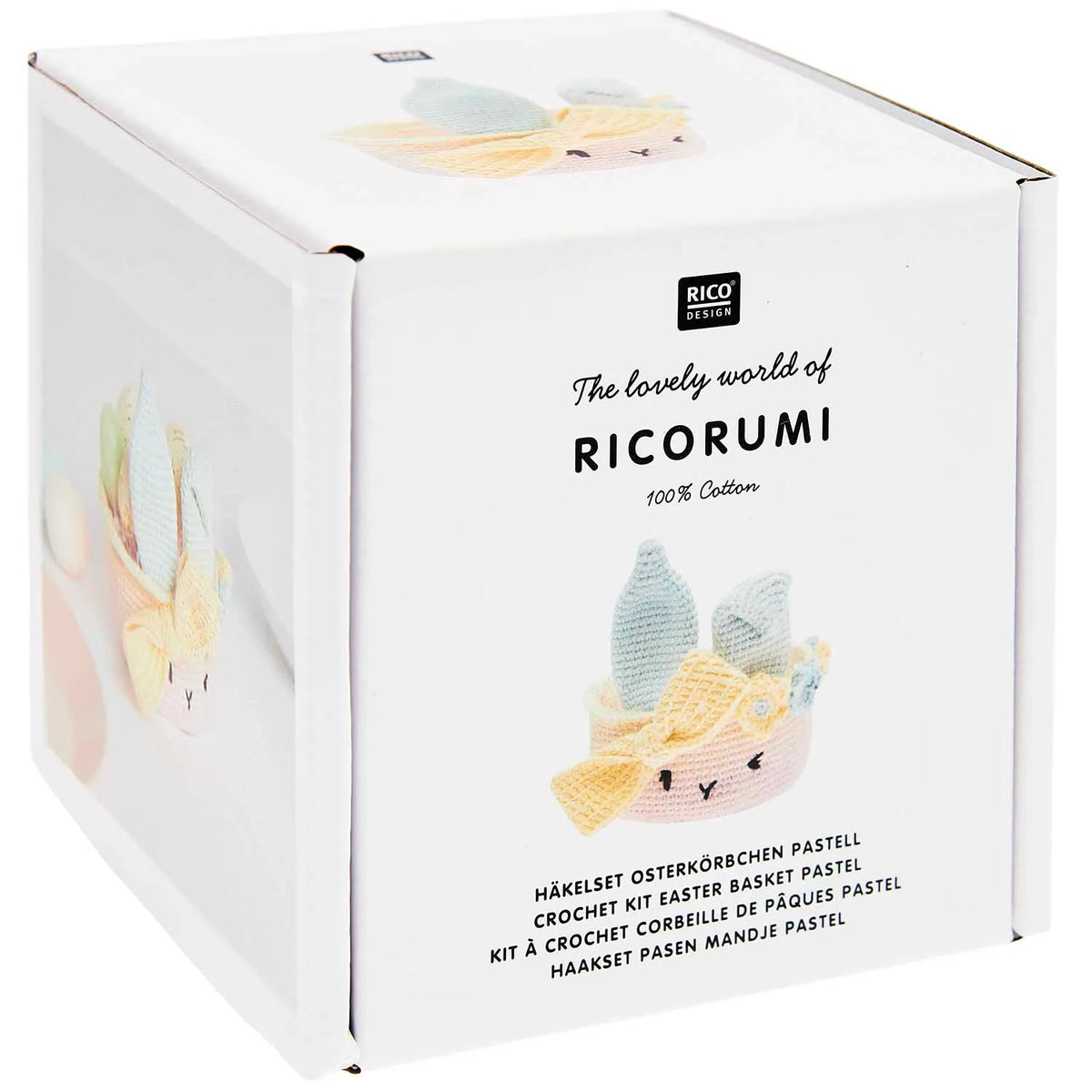 Ricorumi crochet kit for an pastel Easter basket by Rico Design