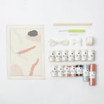 Knüpfteppich-Set, Motiv Steine, von Rico Design
