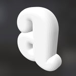 Lowercase letter b STL file for punch needle tufting workshop