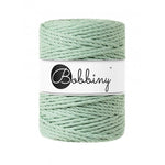 Bobbiny 3-ply macramé rope, 5mm and 100m, in aloe green