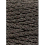 Bobbiny 3-ply macramé rope, 5mm and 100m, in espresso brown