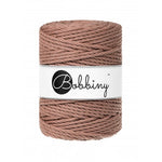 Bobbiny 3-ply macramé rope, 5mm and 100m, in mocha mousse