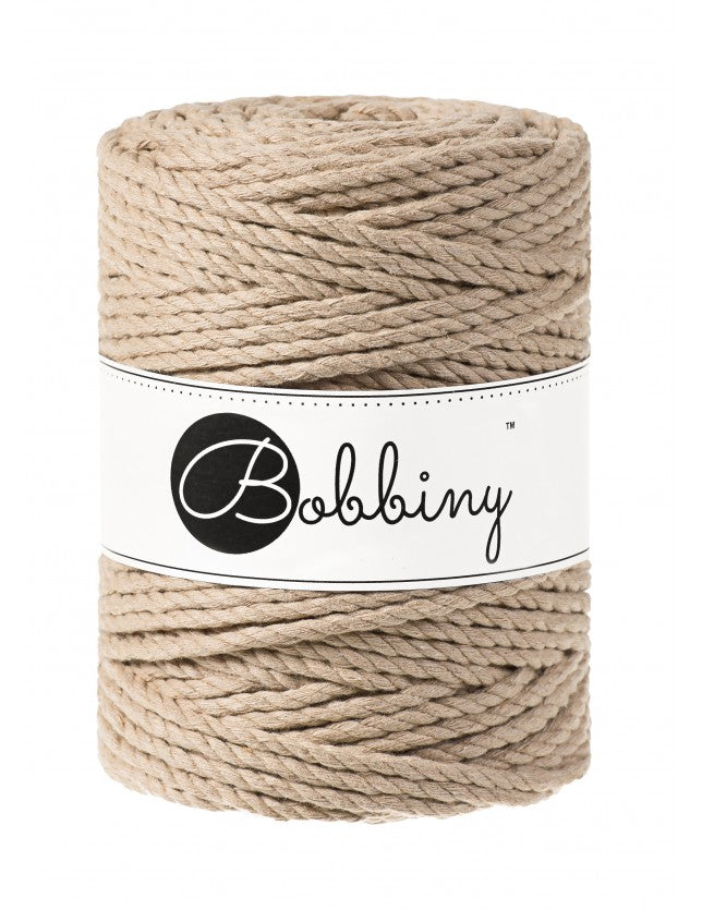 Macrame 3ply Rope - 5mm - 100m - cotton - Bobbiny