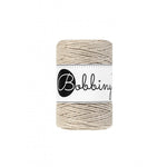 Bobbiny Makramee-Baumwollkordel, 1,5mm und 100m, in Beige