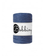 Bobbiny Makramee-Baumwollkordel, 1,5mm und 100m, in Jeans