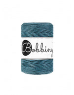 Bobbiny Makramee-Baumwollkordel, 1,5mm und 100m, in Peacock Blue