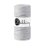 Bobbiny Makramee-Baumwollkordel, 3mm und 100m, in Light Grey