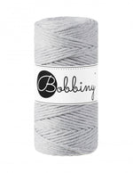 Bobbiny Makramee-Baumwollkordel, 3mm und 100m, in Light Grey