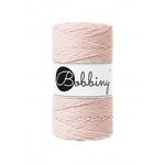 Bobbiny Makramee-Baumwollkordel, 3mm und 100m, in Pastel Pink