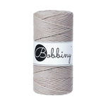 Bobbiny Makramee-Baumwollkordel, 3mm und 100m, in Pearl