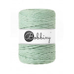 Bobbiny macramé cotton cord, 5mm and 100m, in aloe green