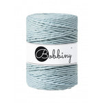 Bobbiny macramé cotton cord, 5mm and 100m, in misty grey