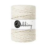 Bobbiny macramé cotton cord, 5mm and 100m, in natural