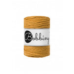 Bobbiny macramé rope, 1.5mm and 100m, in mustard