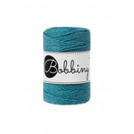 Bobbiny macramé rope, 1.5mm and 100m, in teal
