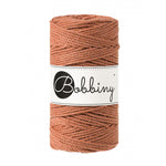 Bobbiny 3-ply macramé rope, 3mm and 100m, in terracotta
