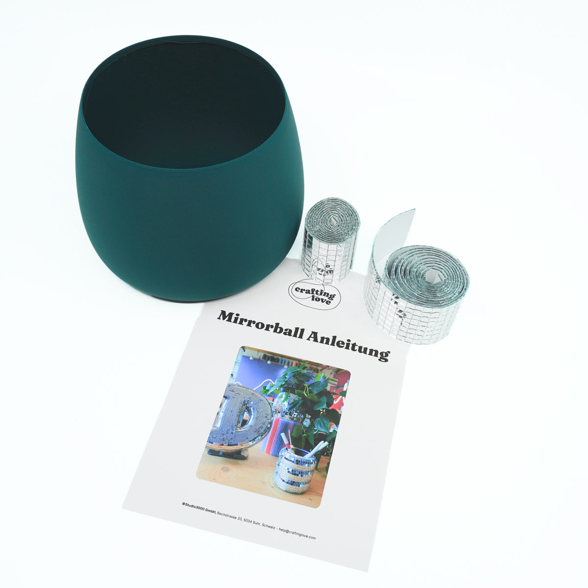 Mirrorball Flowerpot - DIY Set - Craftinglove